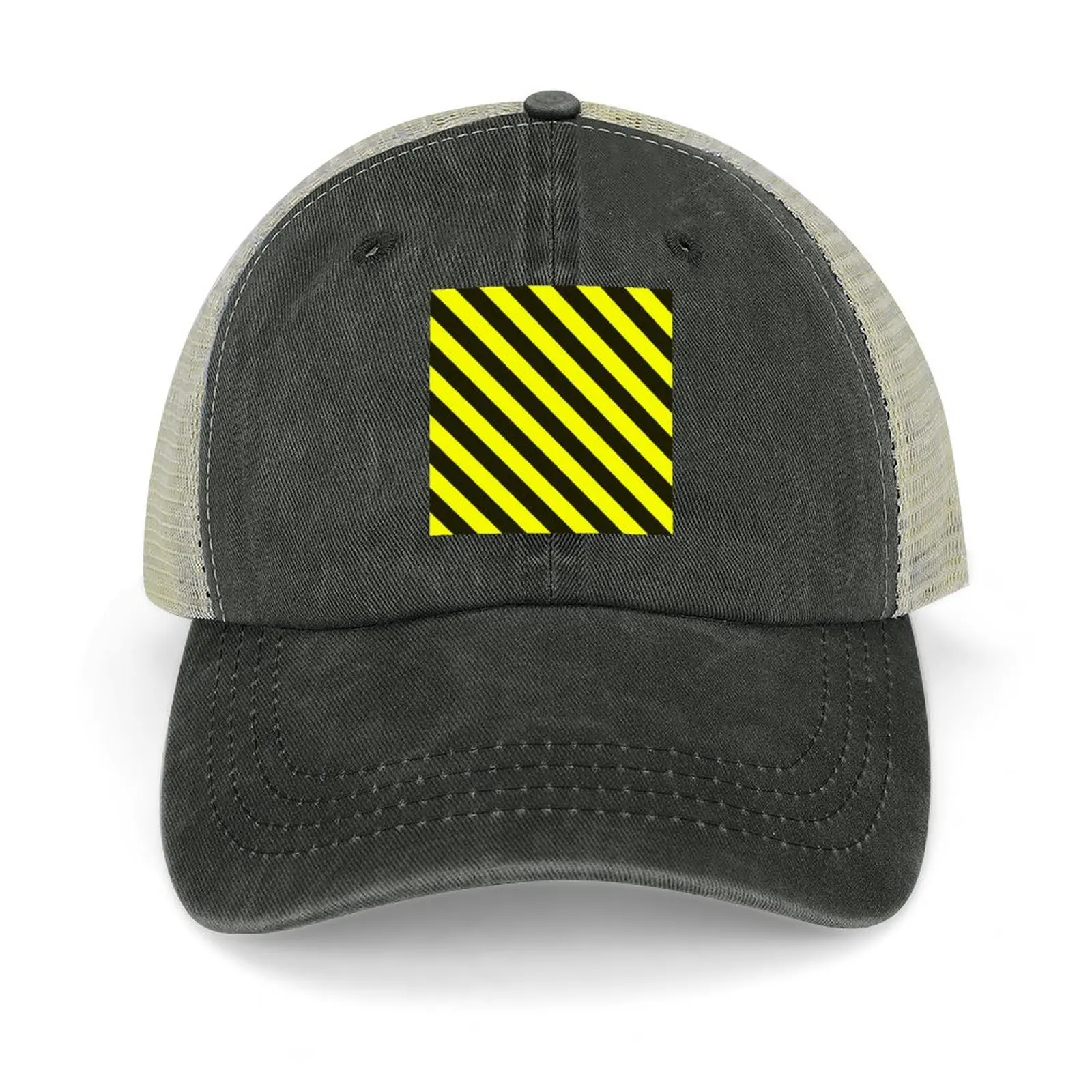 

Madchester black yellow stripes Factory design Cowboy Hat Streetwear foam party Hat Hat Man For The Sun Sports Cap Mens Women's