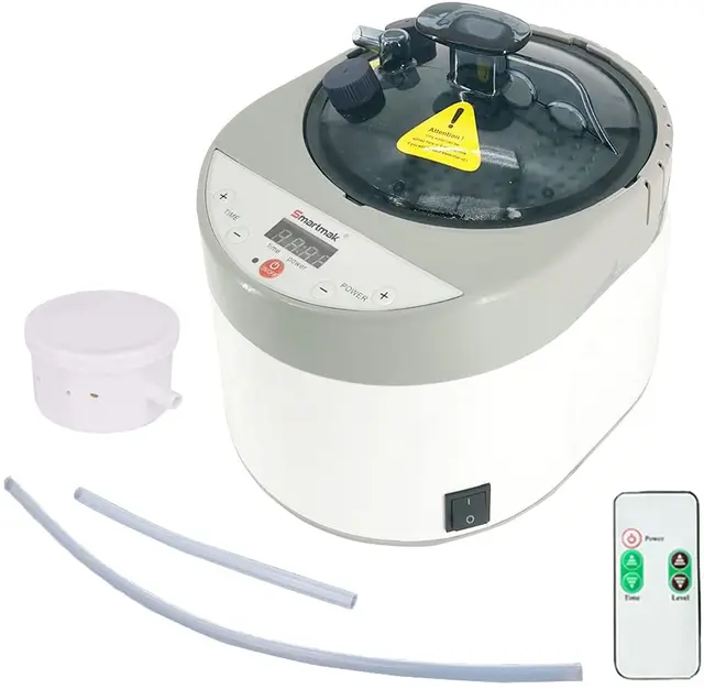 ซาวน่า Steamer แบบพกพา 1.8L 2L 4L อัพเกรดหม้อไอน้ําเครื่องกําเนิดไฟฟ้าด้วยรีโมทคอนโทรล, สปาเครื่องจับเวลาสมุนไพรกล่อง 1