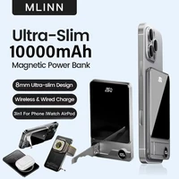 10000mAh Ultra Slim Power Bank for MagSafe,Magnetic Wireless 20W Fast Charging Portable Battery For iPhone Samsung Xiaomi iWatch 1