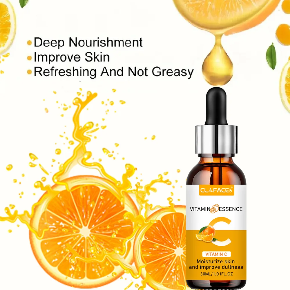 Vitamin C Facial Essence Contains Hyaluronic Acid Dark Spot Remover Moisturizing Repair Anti-aging Essence Facial Skin Care 30ml 5