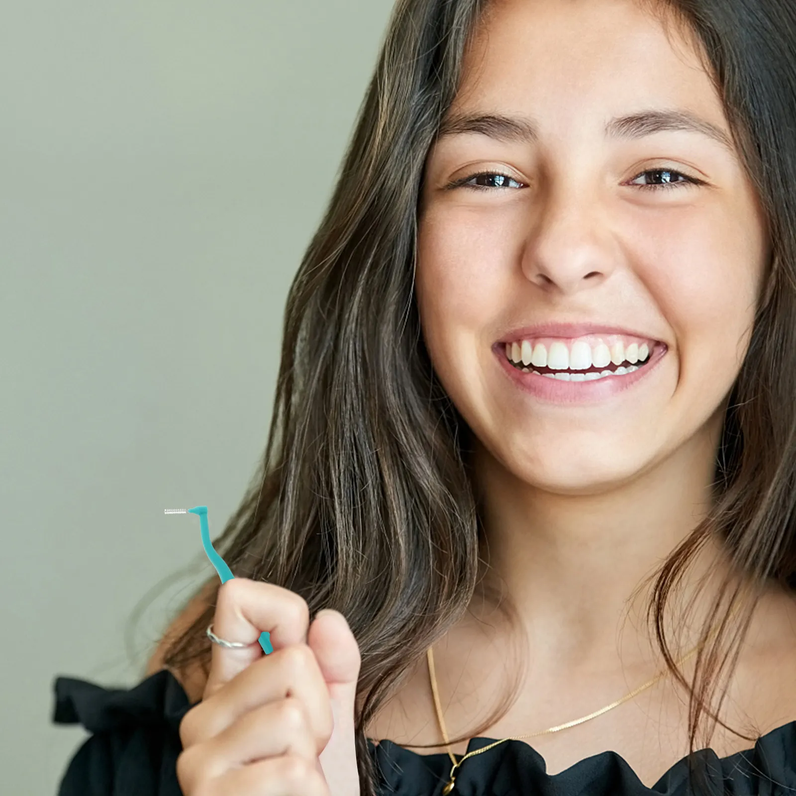 20개 휴대용 치간 칫솔, 교정기용 L자형 이쑤시개 칫솔, 효과적인 세척, 여행용 구강 관리, 치아 틈새 제거기