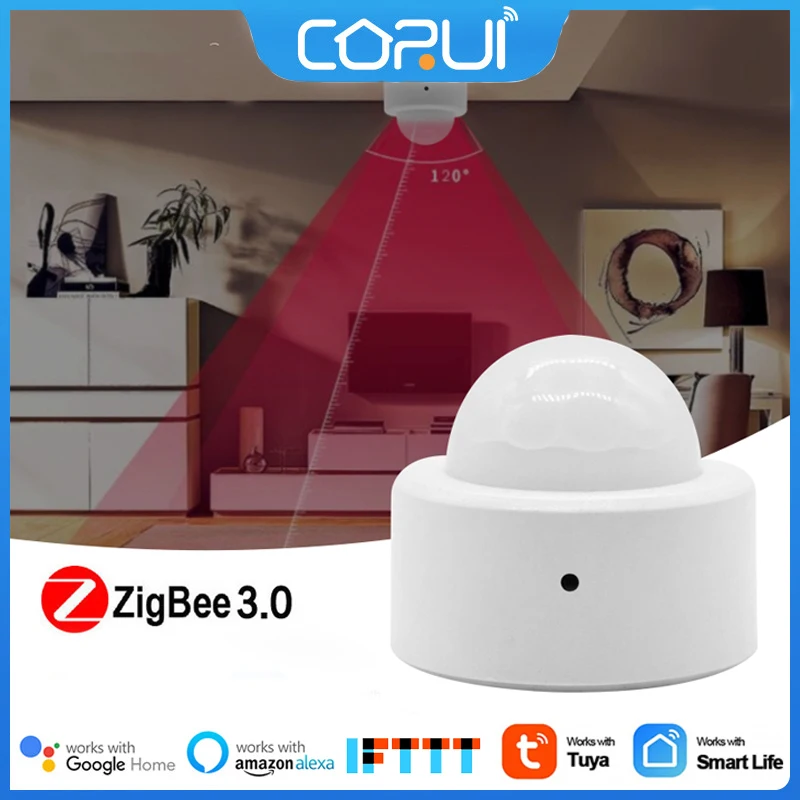 

CoRui Tuya Zigbee3.0 Human Body Sensor Wireless Smart Body Movement Mini PIR Motion Sensor Use With Gateway Smart Life