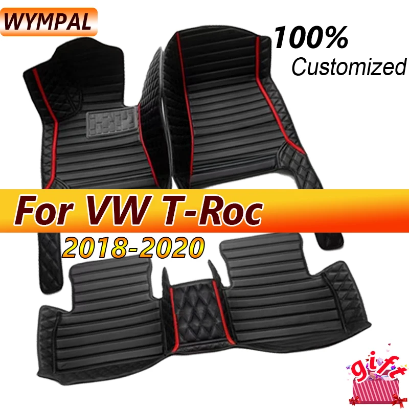 

Автомобильные коврики для VW T-Roc A11 AC7 2018 2019 2020, водонепроницаемые автомобильные коврики, автомобильные аксессуары