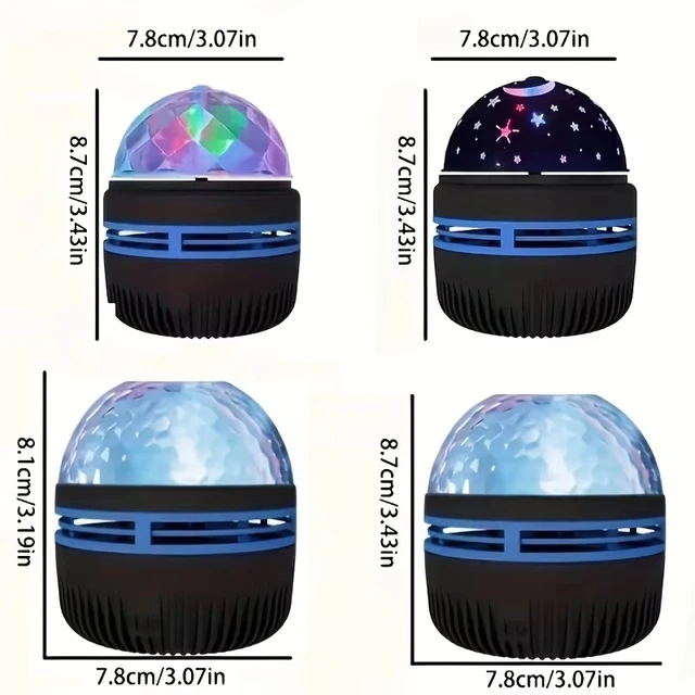 Galaxy Star Projector – 7-Color Ocean Wave Night Light 6