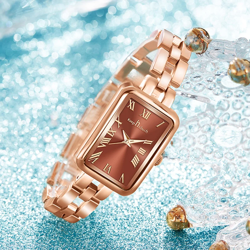 

Sdotter Luxury Rose Gold Bracelet Watches For Women Fashion Quartz Wristwatches Woman Elegant Dress Watches Quartz Clock High Qu