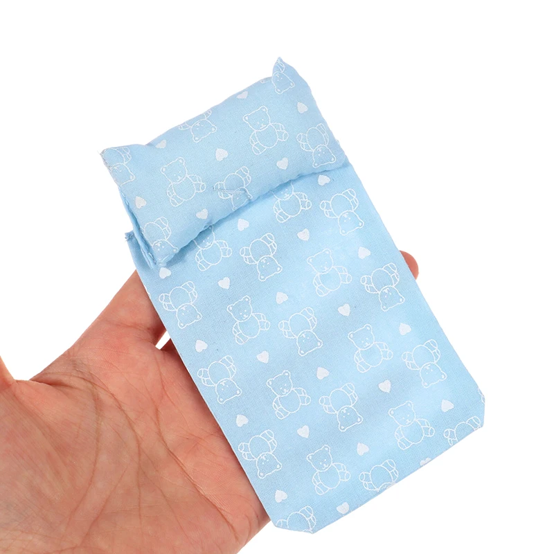 

1:12 Dollhouse Miniature Sheet Pillow Bed Linings Bedding Model Bedroom Decor Toy Doll House Accessories