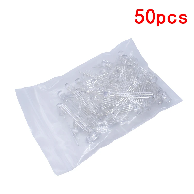 50 ~ 100 Uds 5mm LED a todo color RGB rojo/verde/azul cátodo común/ánodo cuatro pies transparente resaltado color diodo de luz colorido