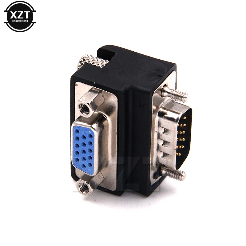 NEW 90 Degree Down Right Angled VGA SVGA Male To VGA 15Pin Female Monitor Adapter for PC Laptop TV