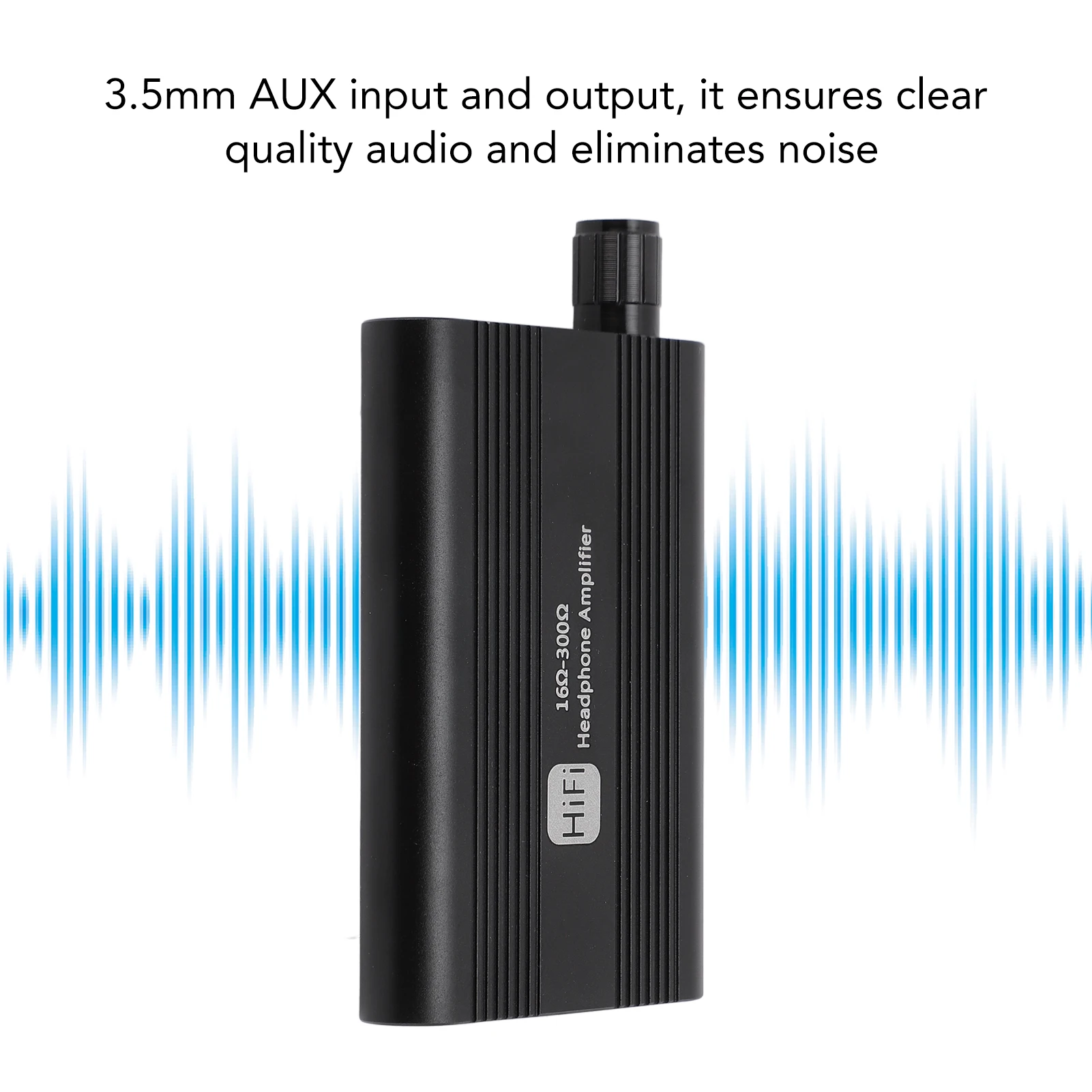 Earphone Amplifier 3.5mm AUX Input Output Headphone Amplifier 2 Stage Gain   Rechargeable Battery for Computer