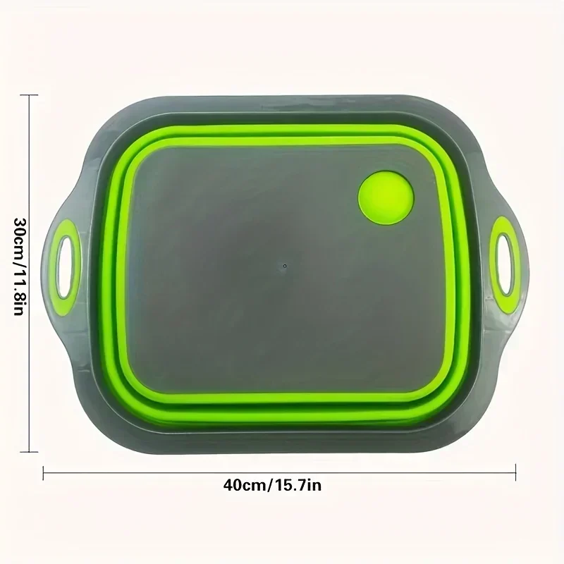 Portable Collapsible Cutting Board Space Saving with Built-in Sink Folding Wash Basin 3 In 1 Durable