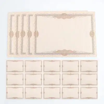 100매 빈 인증서 용지, 고급 두꺼운 무광 마감, 학위 증서, 상장, 학교 졸업용