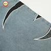 High Street Black Blue ThugClub Star and Moon Patchwork Leather Embroidery Logo Straight Loose High Quality Mens Womens Jeans 5