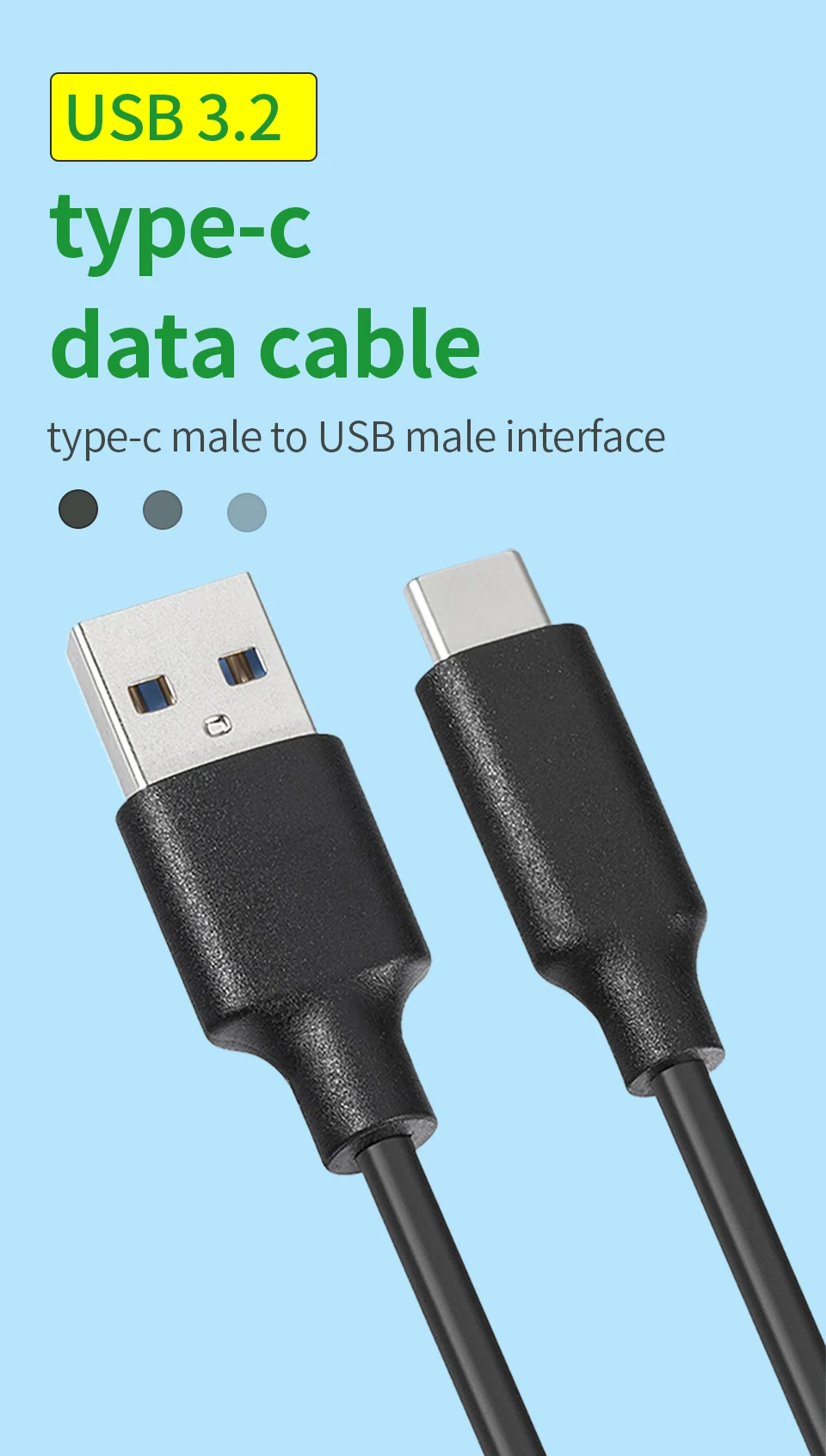 Кабель для передачи данных Type-C usb, кабель для мобильного жесткого диска  Type-C, 60 Вт, 3 А, быстрая зарядка, 10 Гбит/с, стандартный кабель для  зарядки | AliExpress
