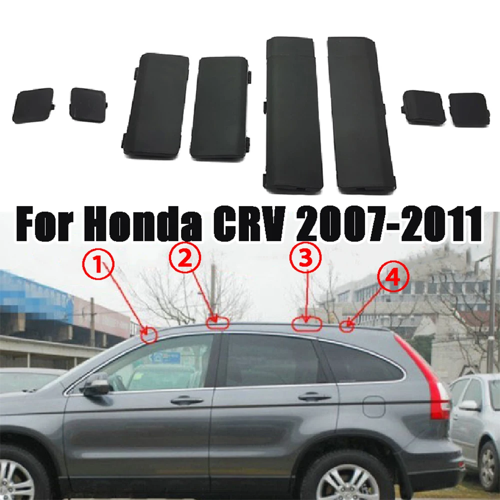 Black Car Roof Luggage Rack Cap Delete Remove Cover Fit For Honda CRV