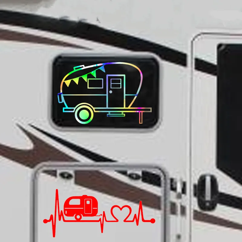 

Hot Sale RV Car Stickers Outdoor Camping Adventure Decorate Car Door Bodywork Retrofit Black/White/Red/Colorful Vinyl DIY Decals