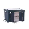 1PC Oxford Cloth Storage Box Fabric Folding Steel Frame Box Quilt Bag Clothes moisture-proof Organising Box Large Size 6