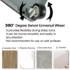 5Pcs Furniture Mover Tool Set 700KG Heavy Duty Furniture Lifter 360° Rotation Wheels Furniture Movers Labor Saving Roller Wheel 5