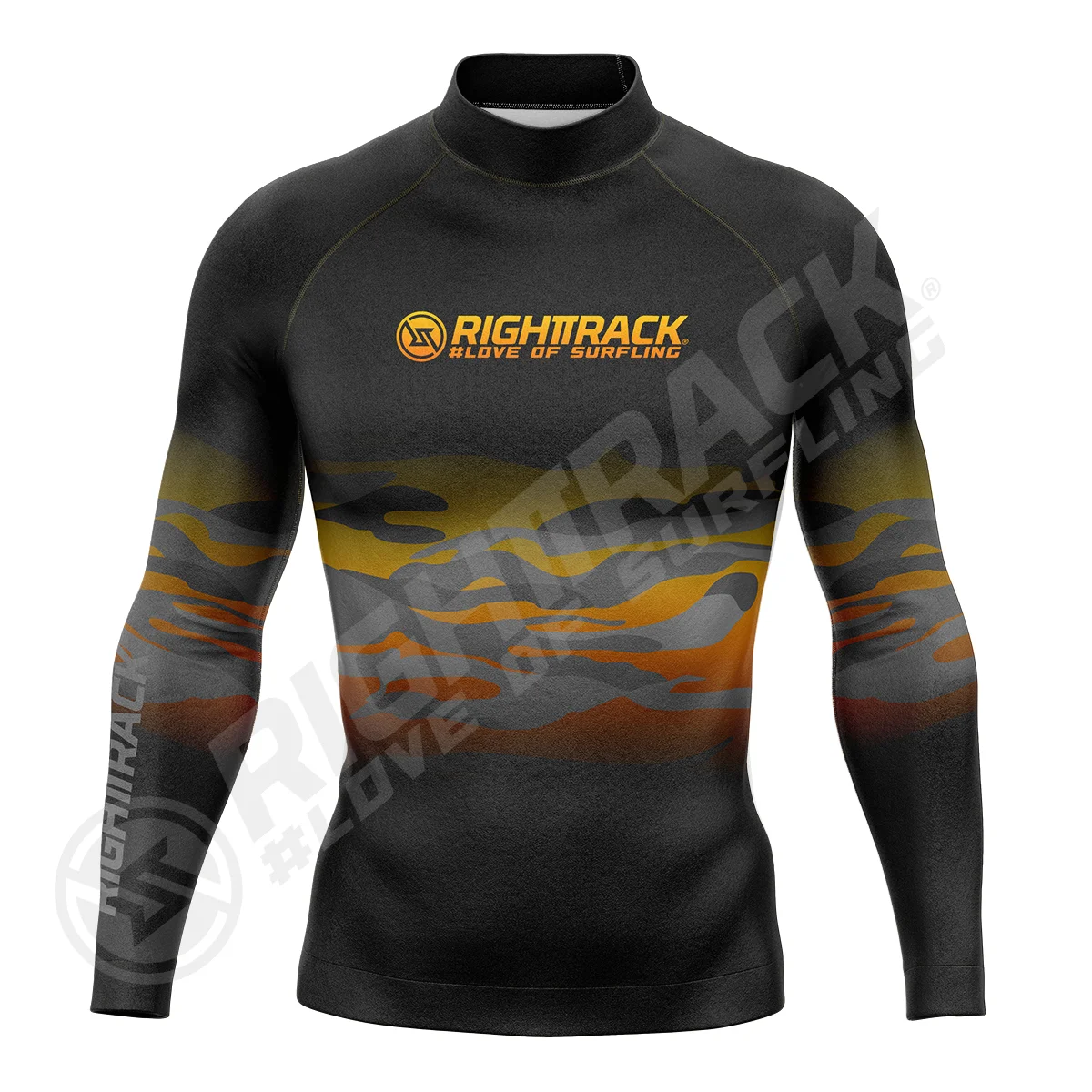 Men's Surfing Shirt Gold Coast Lycra Rashguard RIGHTTRACK Surf Sportswear Beach UV Swimwear UPF50+ Clothes sports shirt