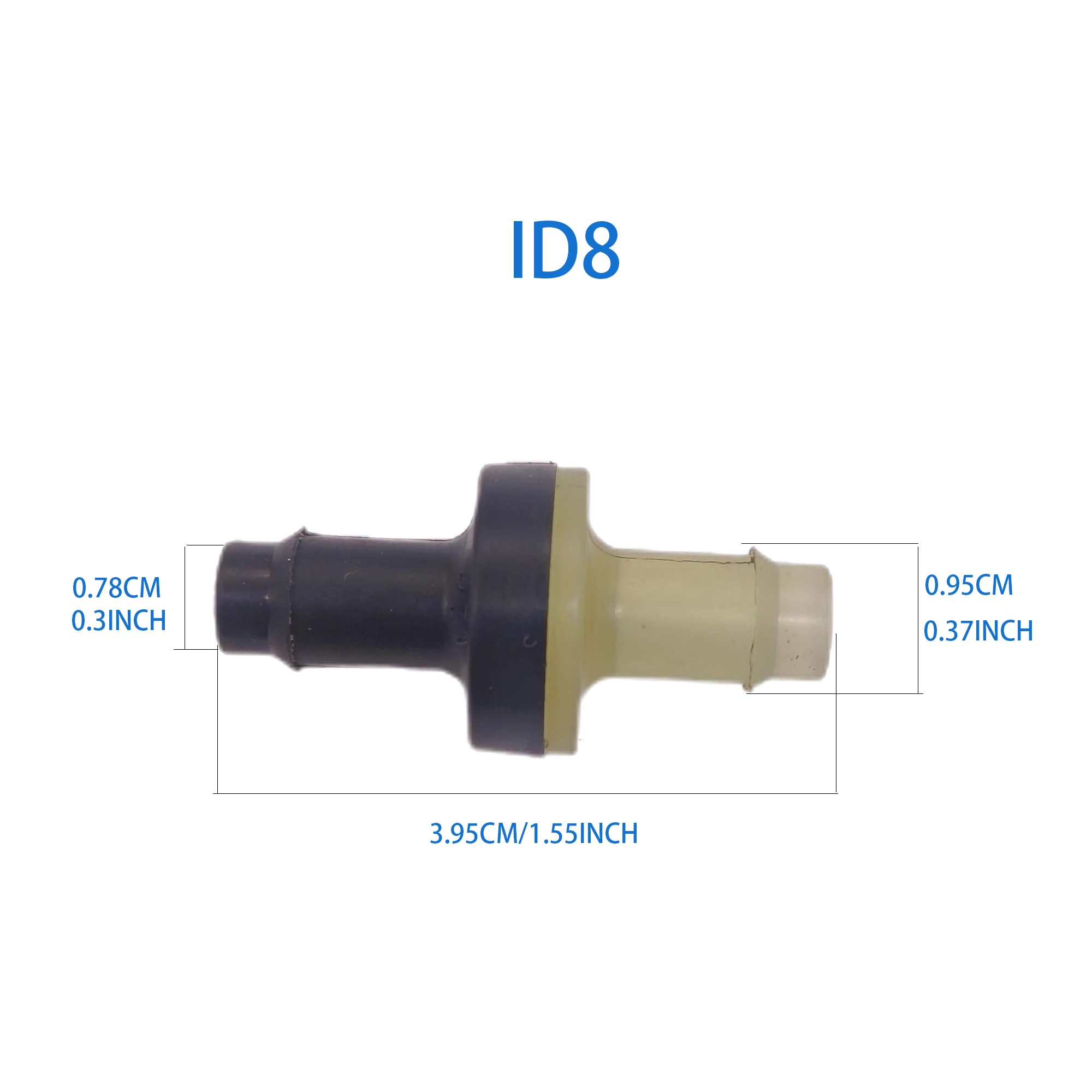 One way valve ID5 ID6 ID8 ABS plastic non-return valve mini check For air water fuel