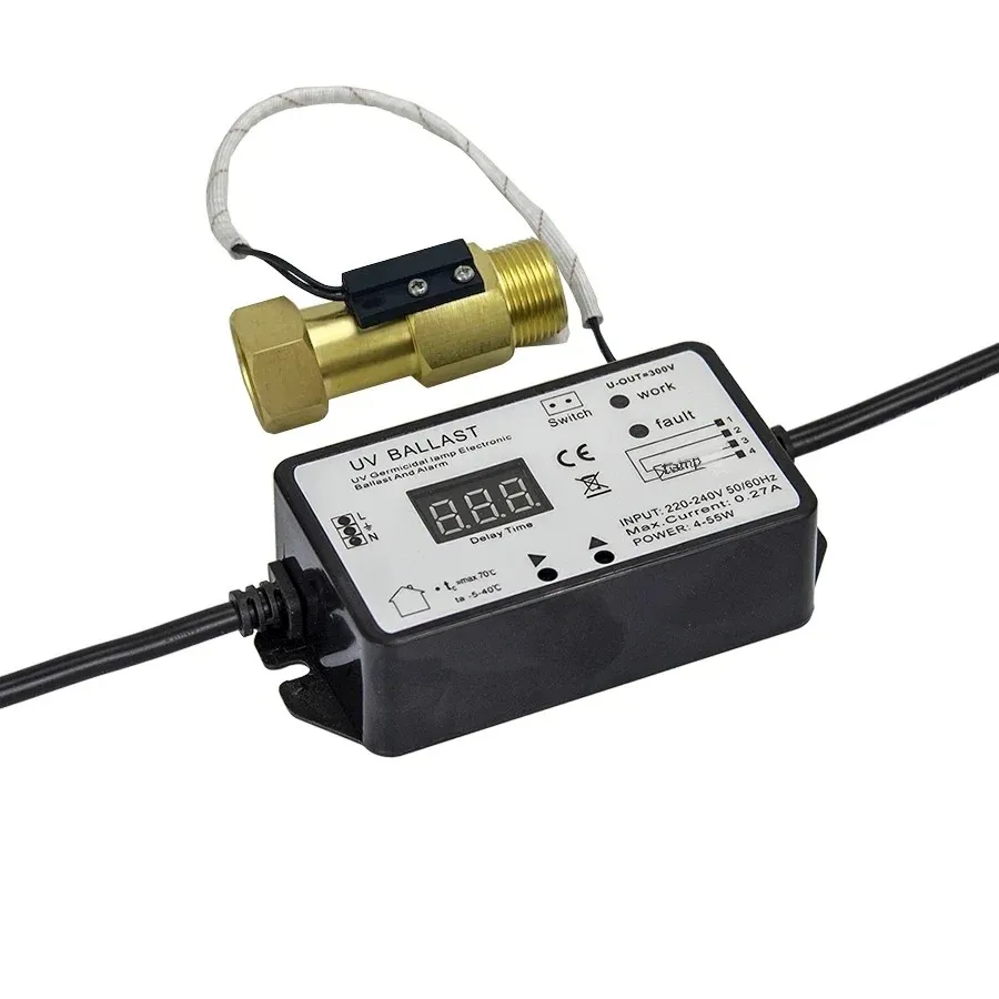 Capteur de débit Coronwater pour ballasts UV, adaptateur de commutateur de débit 40W-55W pour ampoule UV, accessoire de détection de débit d'eau