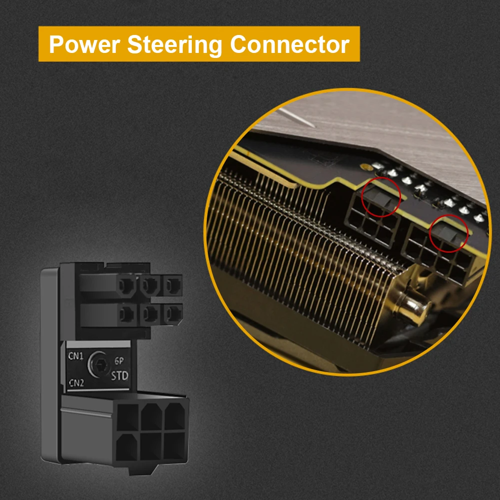 Hard Drive Cable Connecter Support Desktops Graphics Card ATX 8Pin 6Pin Female to 8Pin 6Pin Male 180 Degree Adapter