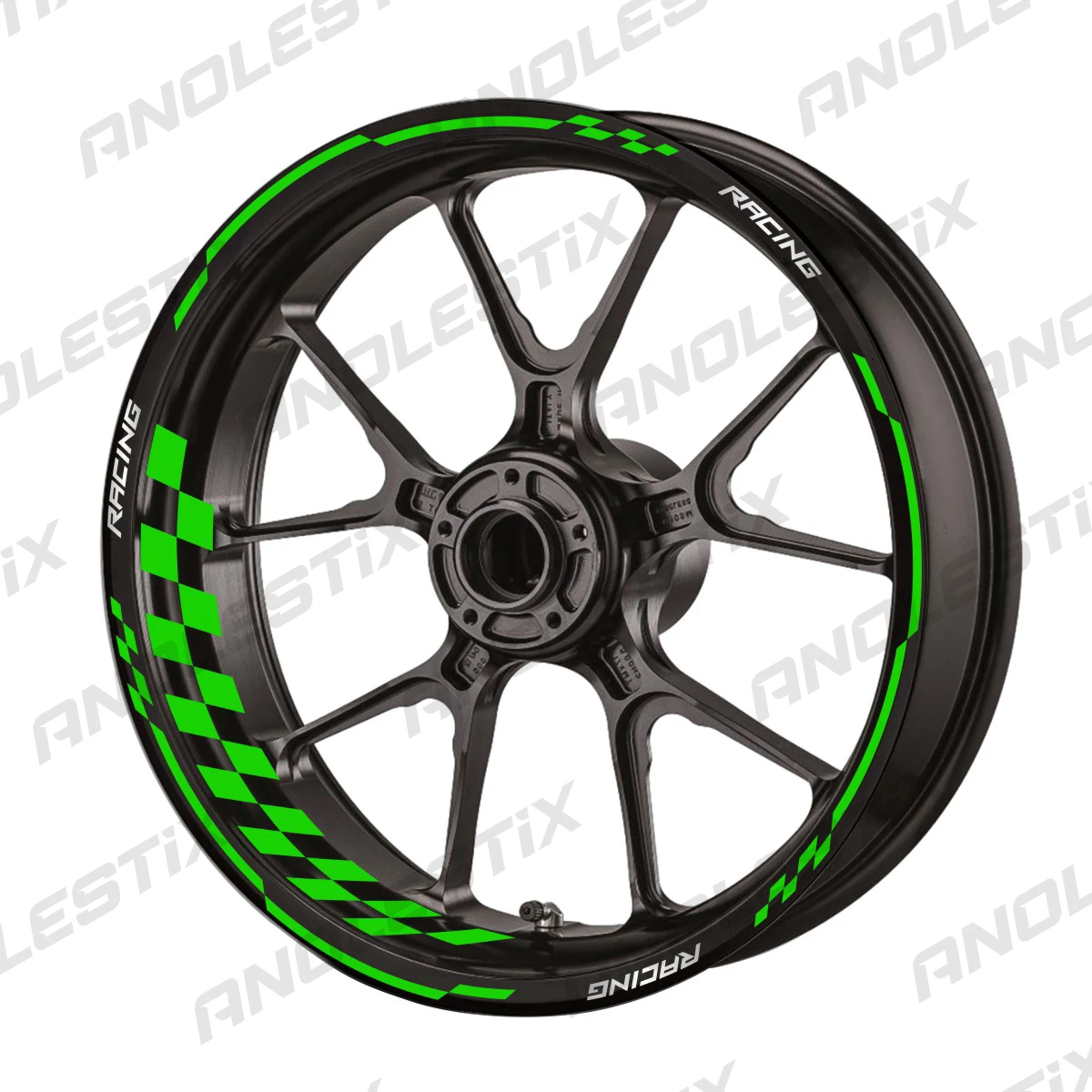 Рисунок 2 - Светоотражающие наклейки на колеса мотоцикла