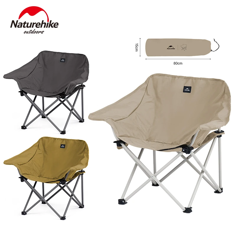 Naturehike Folding Moon Chair Lightweight Armchair Portable Backrest Seat Stool for Outdoor Camping Fishing Travel 110kg Bearing