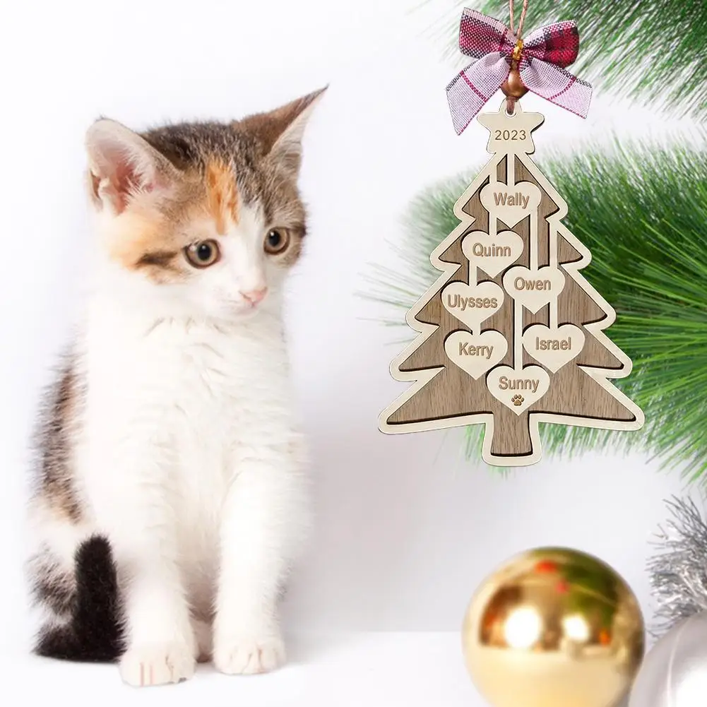 

Customized Name Christmas Tree Pendant Family Member Ornaments Xmas Decor Name Gifts Tree Z5R5