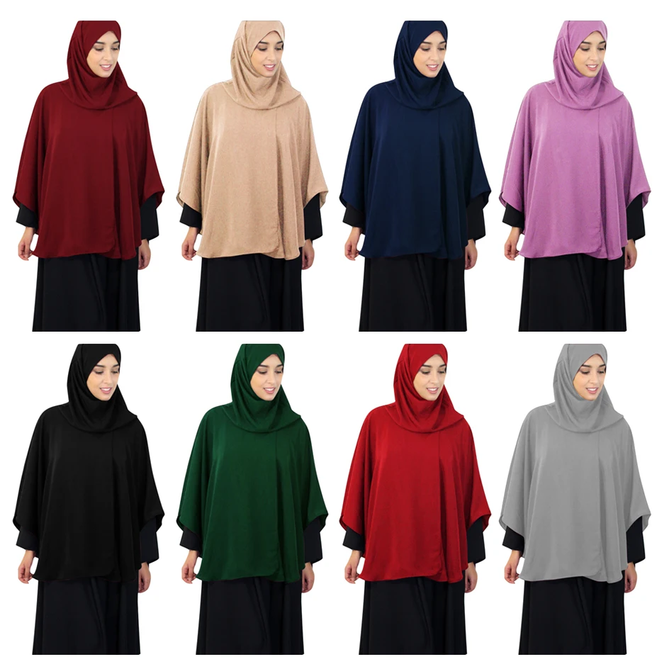 

One Piece Amira Abaya мусульманская женская длинная шаль Khimar Eid с капюшоном Рамадан Турецкий Арабский Abayas Burqa ислам над головой одежда для хиджаба