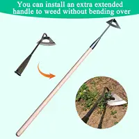 TAIMIMEI Garden Hollow Hoe Sharp Durable Garden Weeding Tools for Backyard Loosening Farm Planting Weeding 2