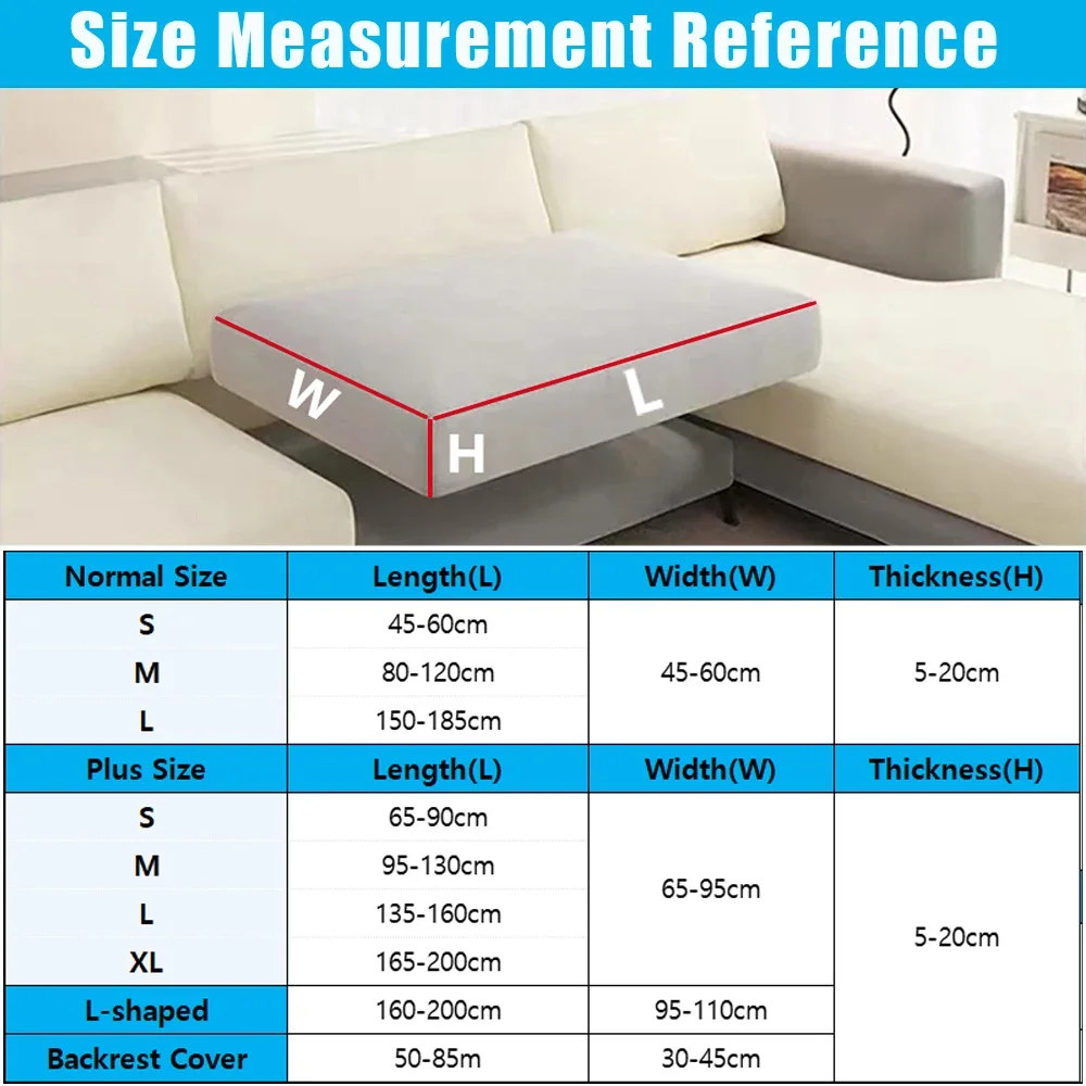 Jacquard Sofa Covers Soft Pure Sofa Seat Slipcover for Home Living Room Elastic L-Shaped Sofa Protector Chaise Lounge Seat Case 3