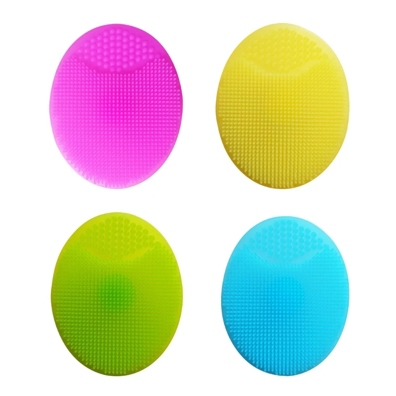 

Silicone Baby Bath Brush Silicone Baby Sensory Brush Silicone Shower Skin Massage Brush for Baby Body Hair Washer K1KC
