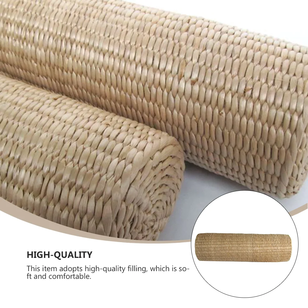 Rattan Bed Pillow Cervical Neck Roll Pillow Sleeping Cylinder Round Cushion Bolster Support Pillow