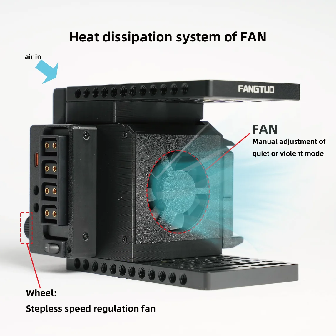 Sony ZV-E10 Mark I & Mark II – Camera Heat Dissipation, V-Mount Battery Expansion – FANGTUO Kit M5V PRO
