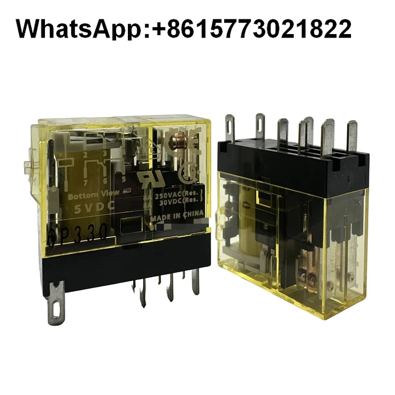 RELAY trung gian 8 chân dẹp có đèn | RJ2S-CL-D24 IDEC