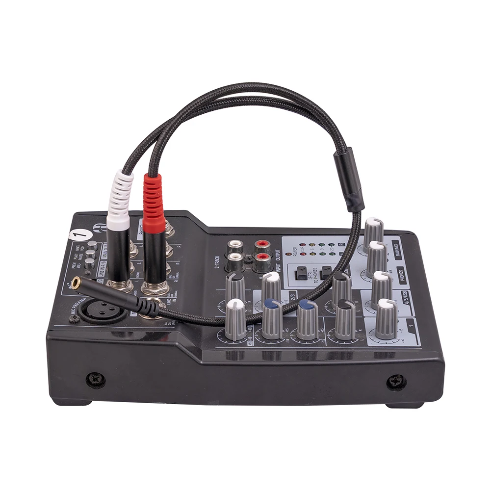 3.5mm To 6.35mm Female To Male Cable 0.3m Stereo To Mono Audio Wires Gold-plated Plug Interface Conversion for Speaker Amplifier