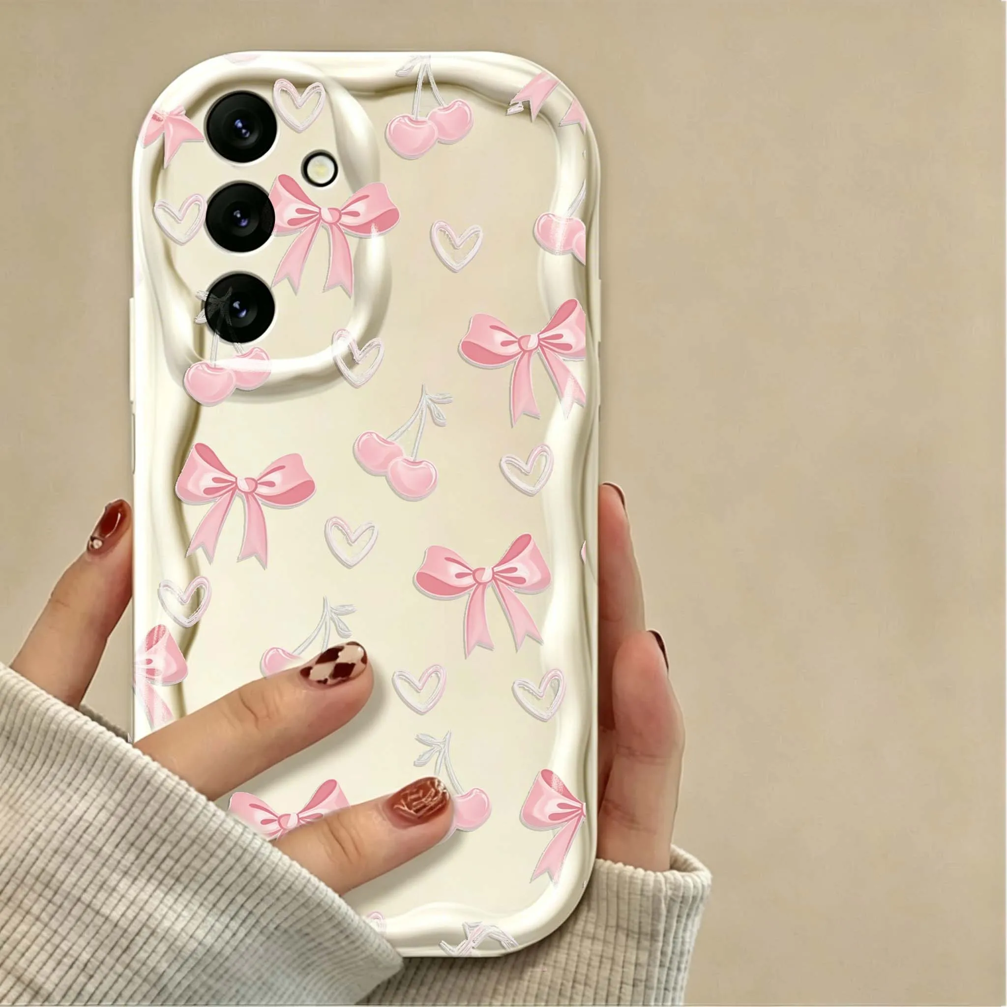 Charming Bow Cherry Strawberry Phone Case