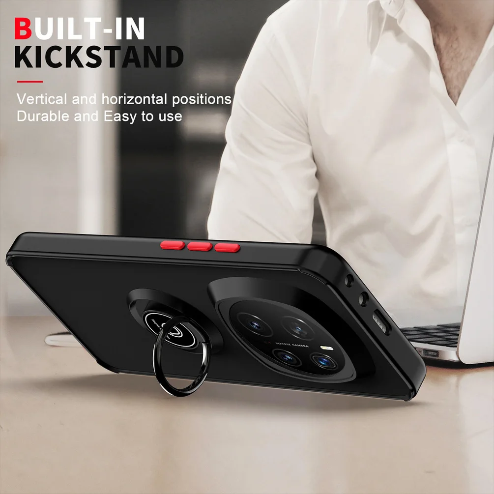 Universal Rotatable Bracket Case with Metal Ring Car Holder