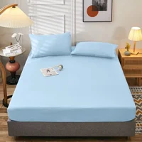 120/150/180cm Fitted Sheet with Elastic Bands Non Slip Adjustable Mattress Covers for Single Double King Queen Bed Bedspread 3