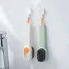 Multifunction Shoes Brush Soft Automatic Liquid Discharge Press Out Shoes Cleaner Clothes Long Handle Brushes Cleaning Tool 6