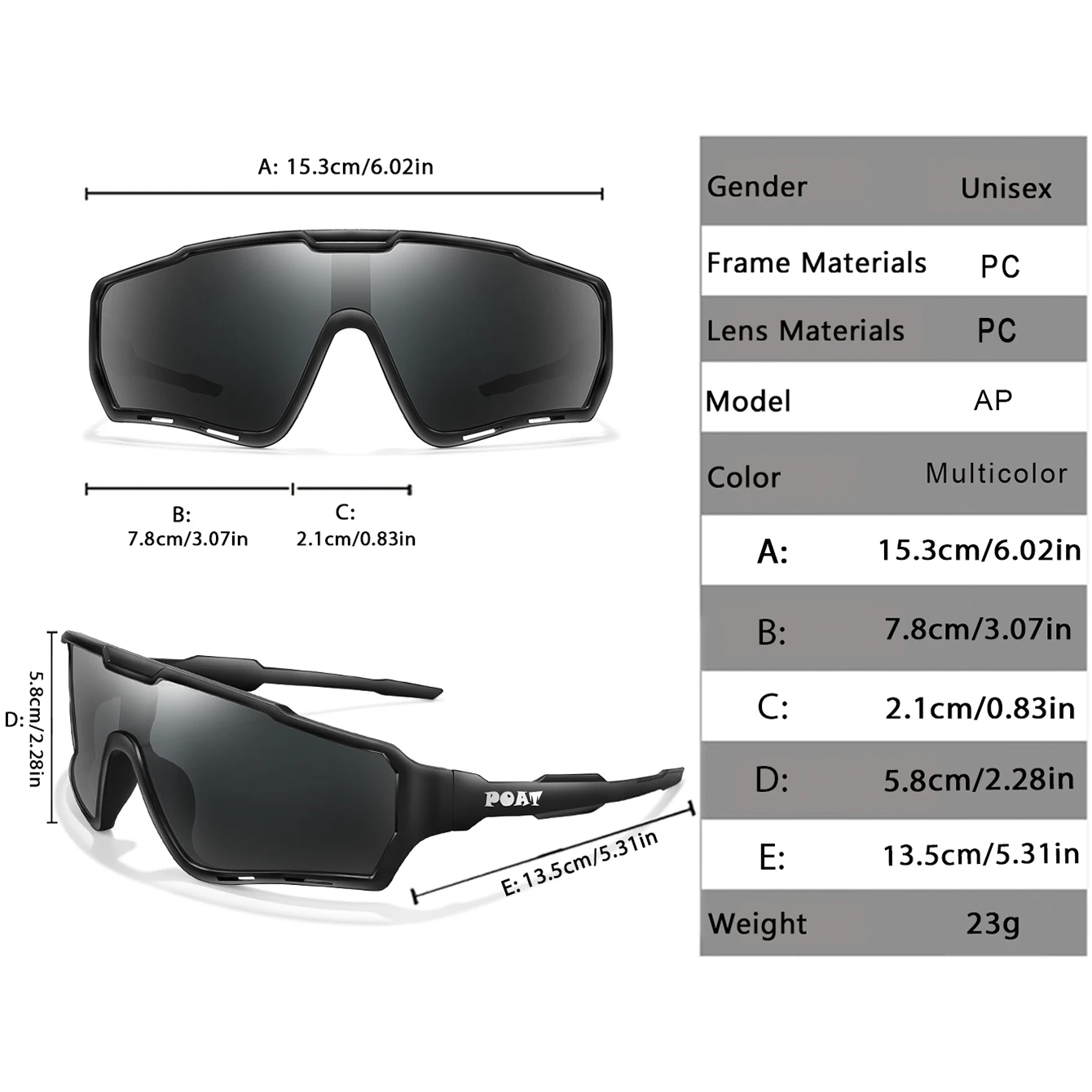 POAT Sunglasses Big Frame Windproof