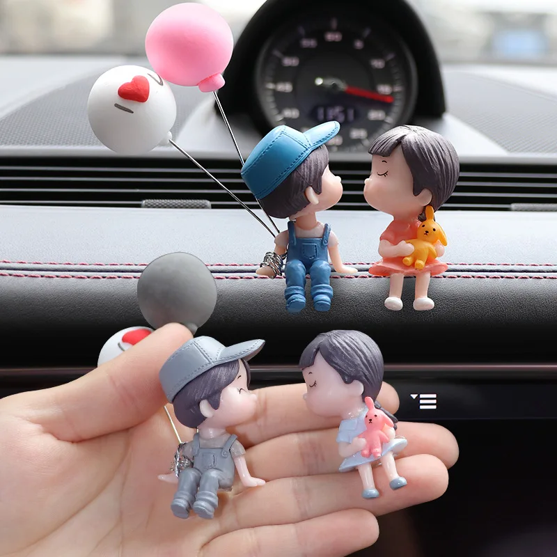 Car Interior Decoration Cute Couple Action-Figure Auto Dashboard