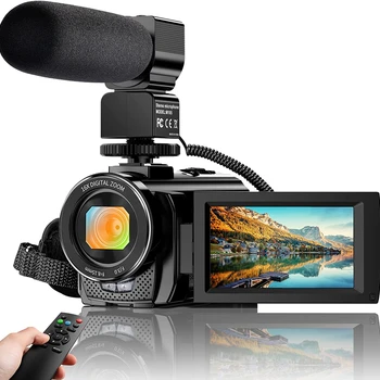 나이트 비전 2K 캠코더 16 배 줌 적외선 브이로그용 비디오 카메라, 유튜브 2.7K 30MP 휴대용 디지털 레코더 라이브 스트리밍