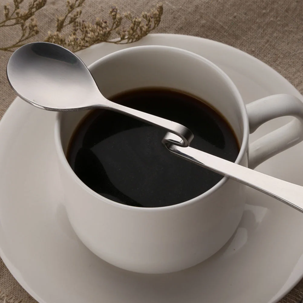

4Pcs Espresso Spoon Stainless Steel Jam Honey Spoon Coffee Stir Spoon Milk Mixing Spoons Teaspoon Hanging Cup Dessert Tea