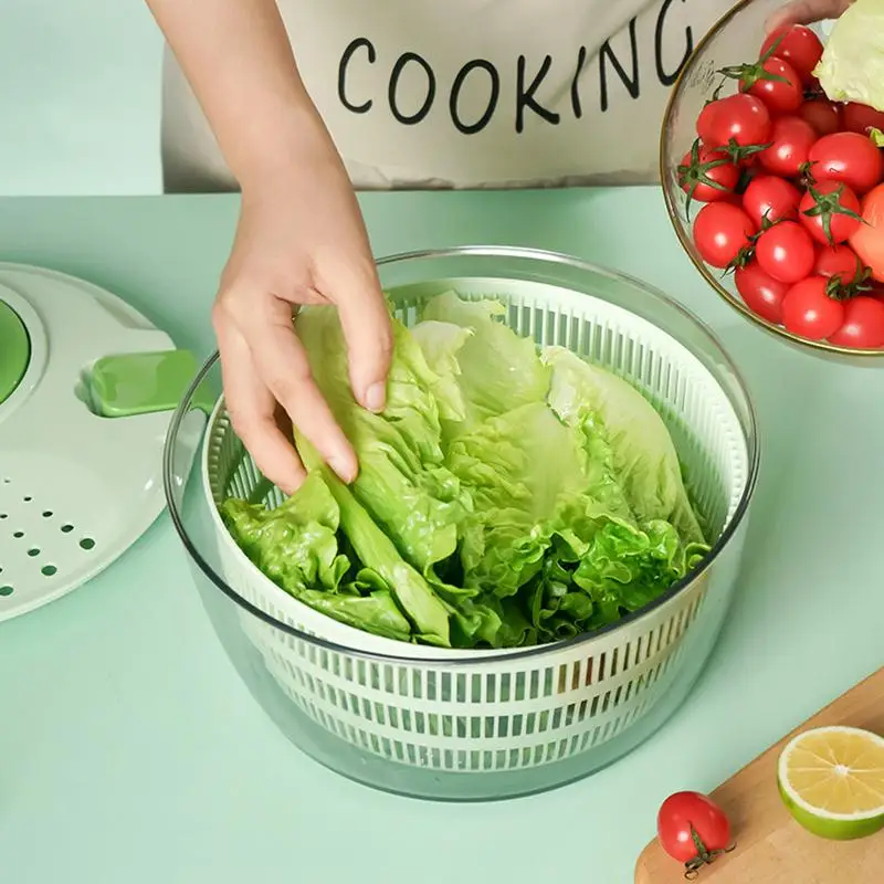 Salad Spinner And Chopper Colander And Built In Draining System For Fresh  Crisp Salad Spinner With Lid Washing Cleaning & Drying