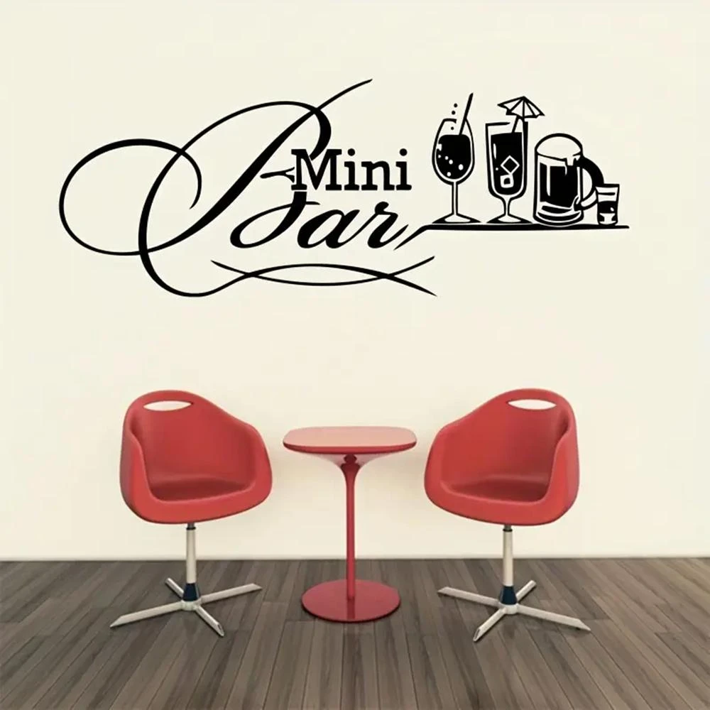 1 pc cocktail beer for bar beer restaurant Wall Sticker Self Adhesive Vinyl Waterproof Wall Art Decal For Living Room Kids Room