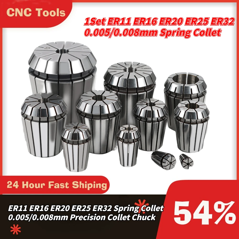 

1 Set ER8 ER16 ER20 ER25 ER32 ER40 Spring Collet AA Precision Collet Set for CNC Engraving Machine Milling Machine Tool Holder