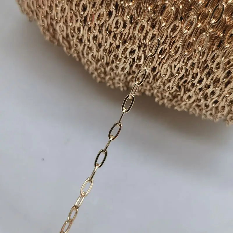 2 Meter Edelstahl Halskette Kette für DIY Schmuckherstellung Rolo Kabel Link Bulk Ketten Handgefertigte Halskette Armband Zubehör – Detail 1