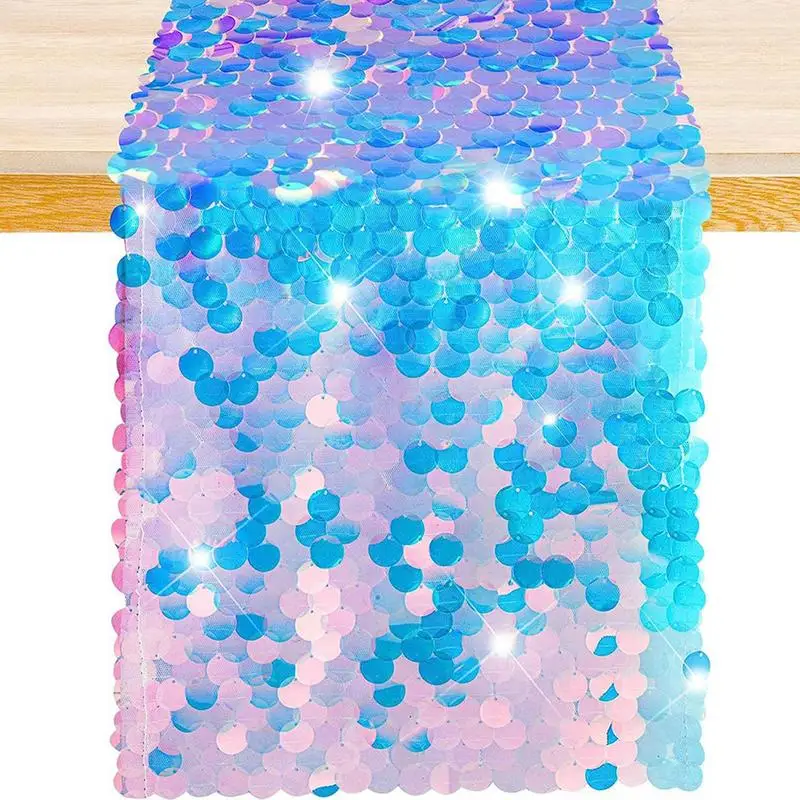 

Sequin Table Runner Sequin Table Runner Mermaid Scales Long Table Decoration Table Cover For Birthday Party Baby Shower Ocean