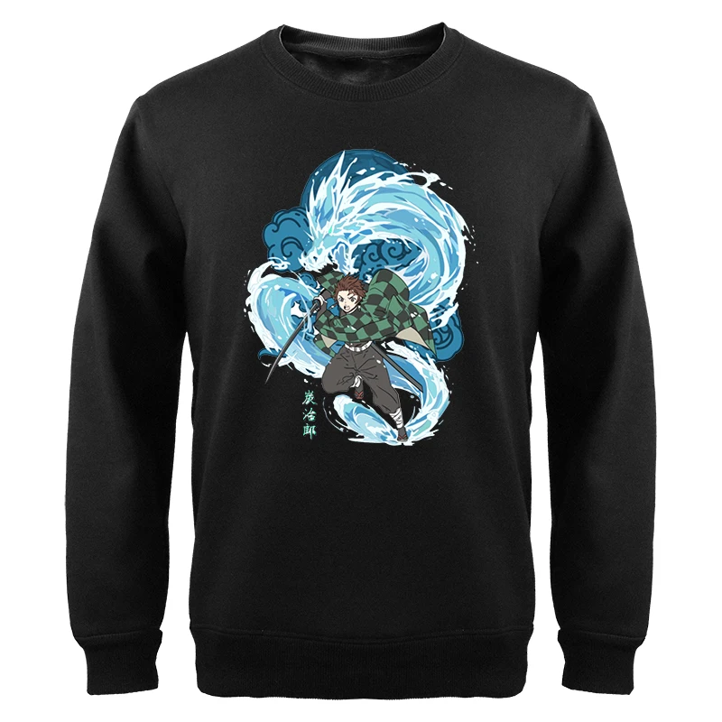 

Kimetsu Japan Anime Sweatshirts Demon Slayer Men Tanjirou Mangas Graphic Hoodies Round Neck Oversize Fashion Sportswear Hoody